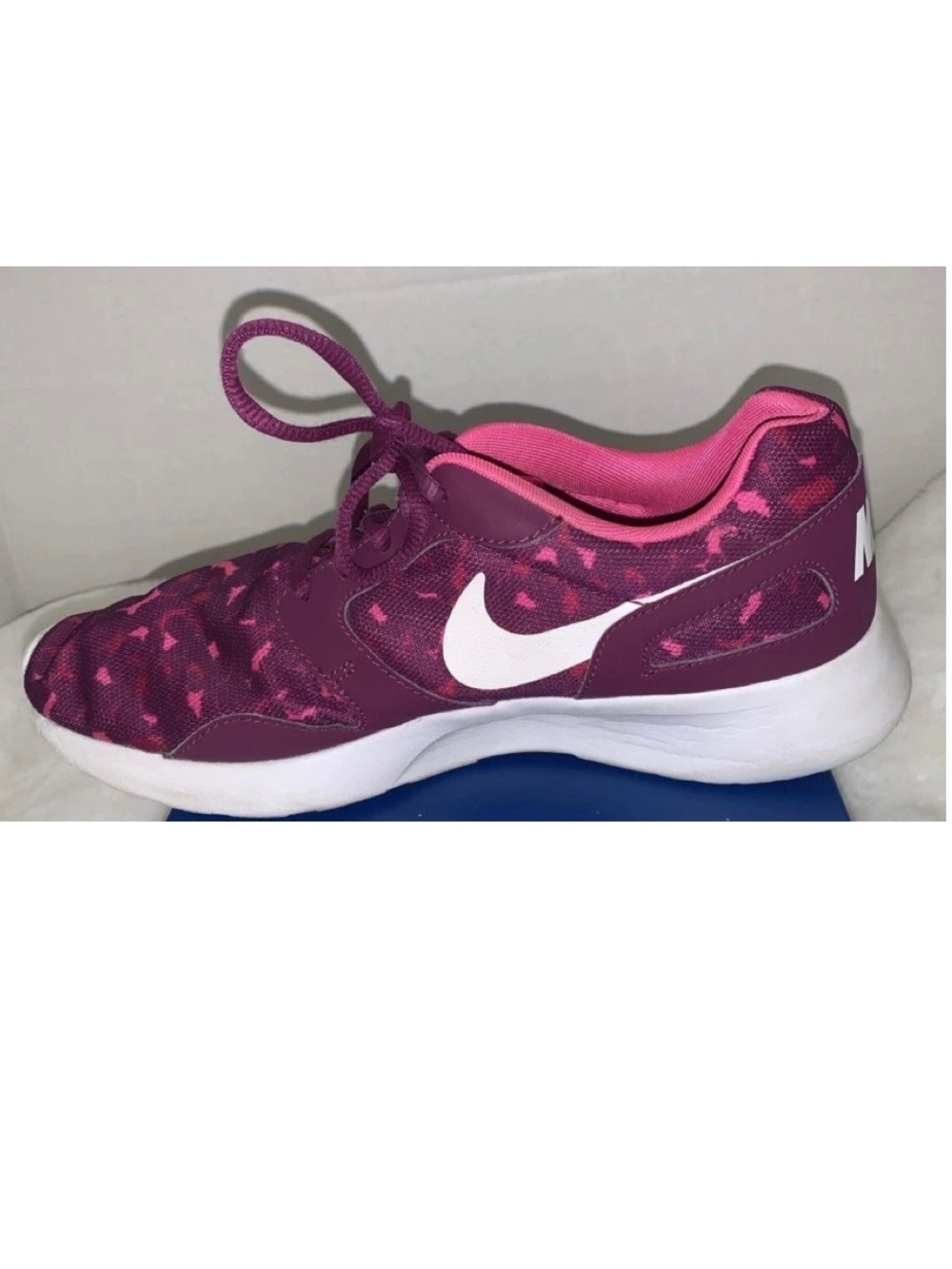 🦋🎯 Nike Kaishi Running Shoes Pink Purple Animal Print Size 9 - Picture 4 of 12